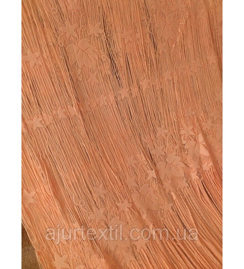 Шторы нити "Листья" персик