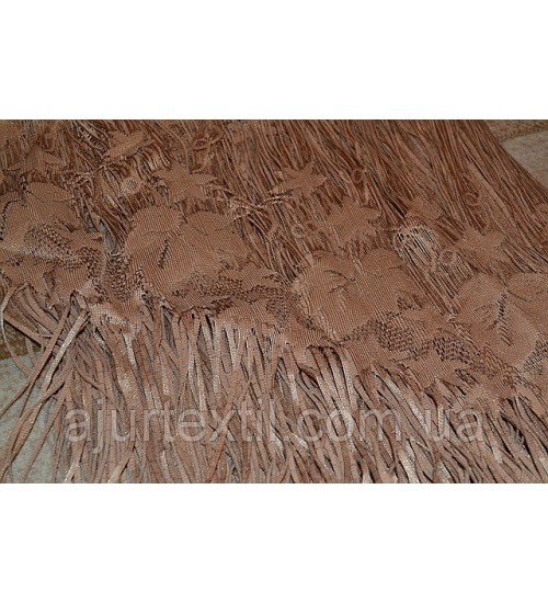 Шторы нити "Листья" кофе