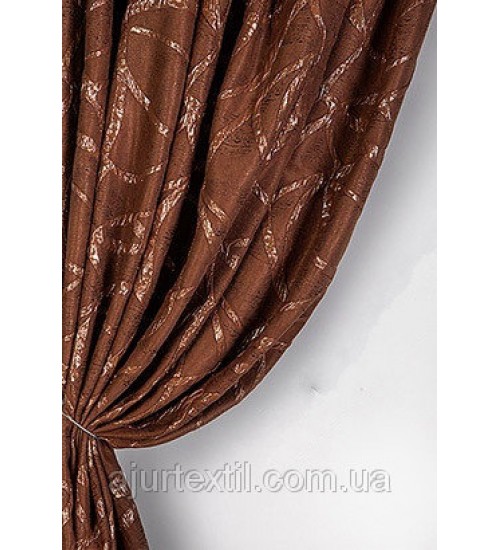 Штора "Бесконечность" коричневая