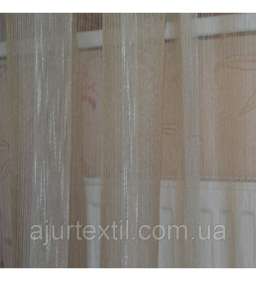 Тюл лен "Валенсия" молочно-бежевая