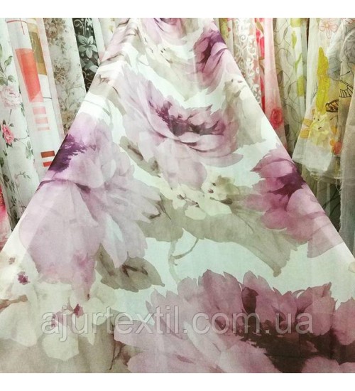 Тюль вуаль "Калания" фиолет