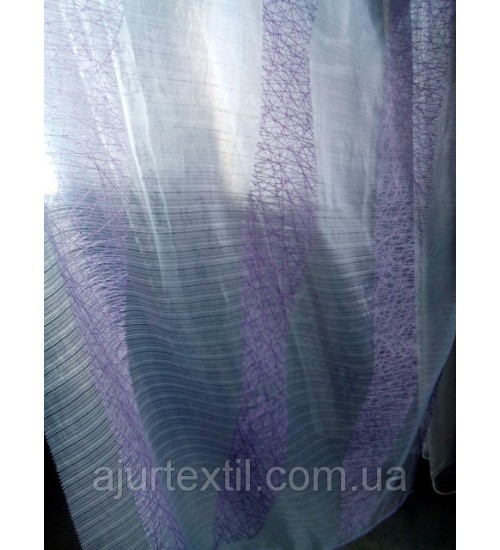 Тюль вышивка на органзе " Венеция" фиолет
