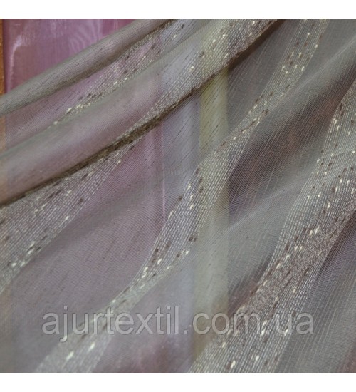 Тюль лен Валенсия "Шоколад"