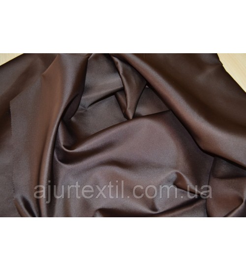 Штора  однотонная шоколадно-коричневая