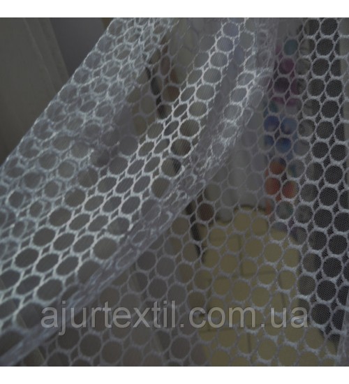 Тюль французская сетка" Элит белый"