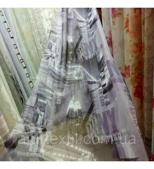 Тюль печать "Ночной город"