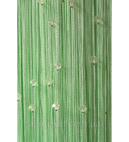 Шторы нити салатовые  однотонные