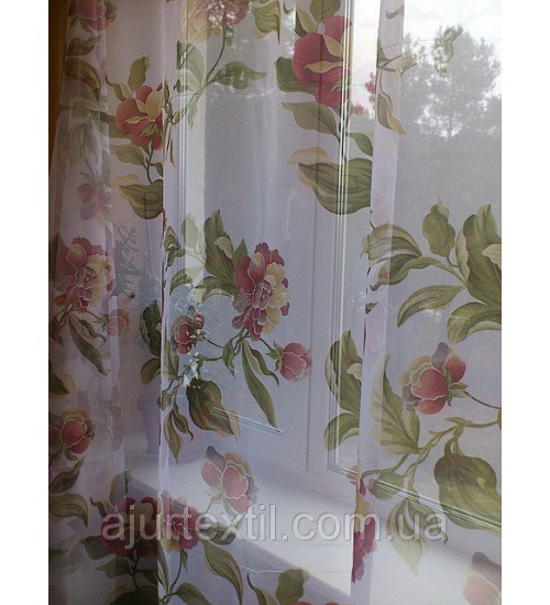 Тюль печать " Жемчуг"