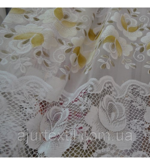 Тюль жаккард" Цветочный сад"