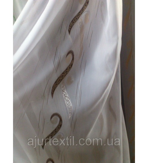 Тюль вуаль фентези "Шик" коричневая