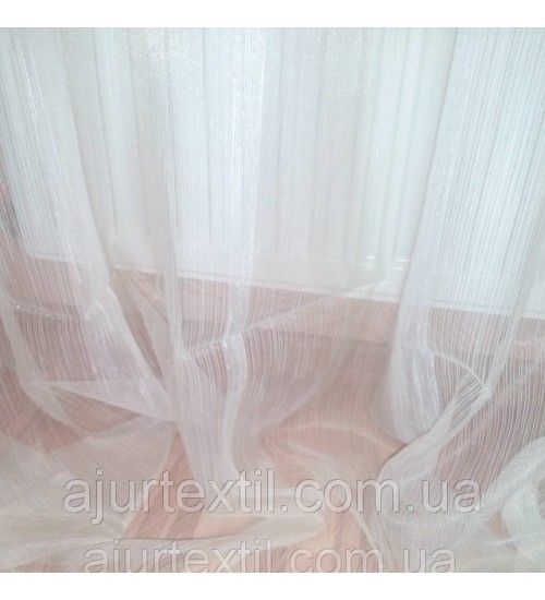 Тюль лен с кристалоном "Валенсиана" молочная