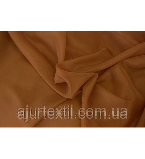Вуаль однотонный светло коричневый