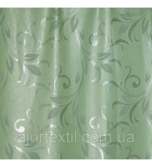 Штора Блэкаут "Королевские лепестки зелень" светонепроницаемые  шторы