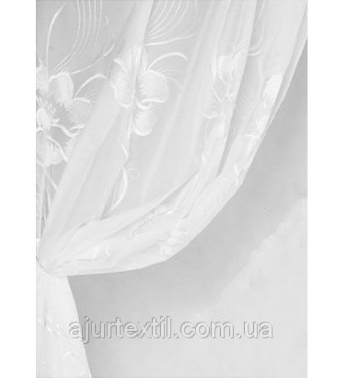 Тюль вуаль "Незабудка"  белый
