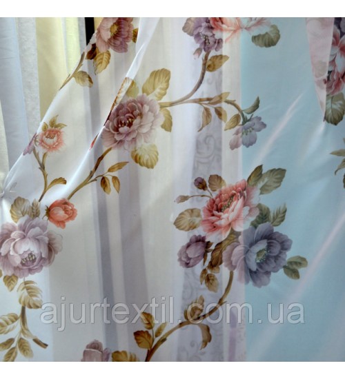 Тюль вуаль " Испанская Роза"