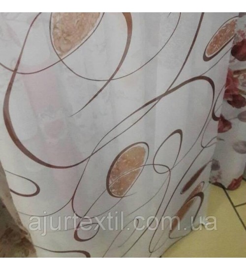 Тюль печать "Завиток Нежность"  