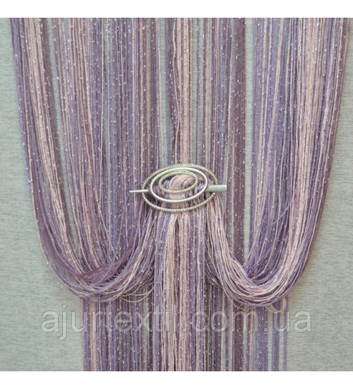 Шторы нити с люрексом радуга 09