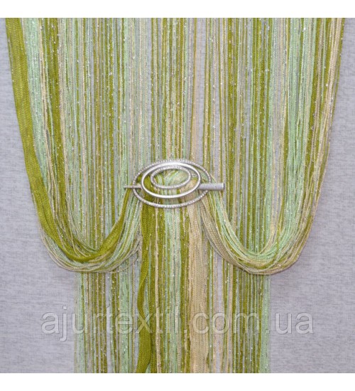 Шторы нити с люрексом радуга 88