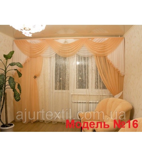 Ламбрекен  для спальни, гостиной №16