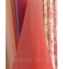 Тюль вуаль кораллово-белая