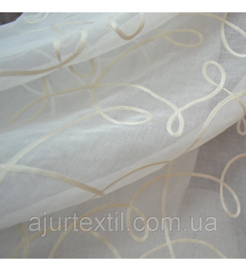 Тюль лен " Белавистия" бежевая