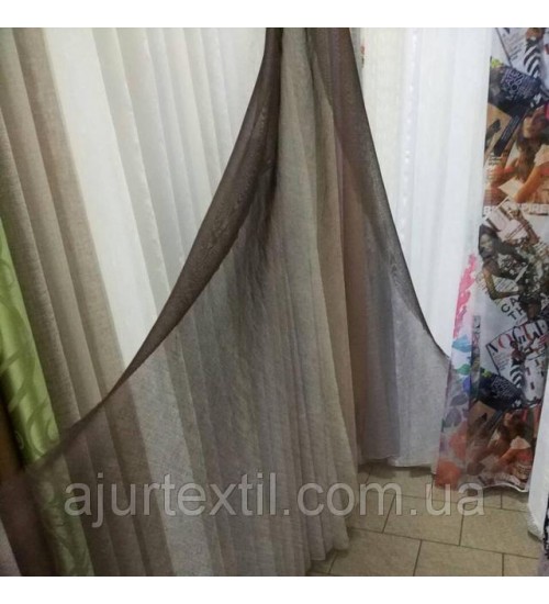 Тюль французский кристалон "однотон" шоколад