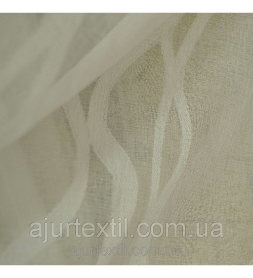 Гардина лен "Волна" молочная