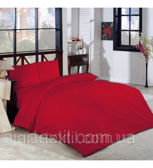 Постельный комплект Ранфорс красный