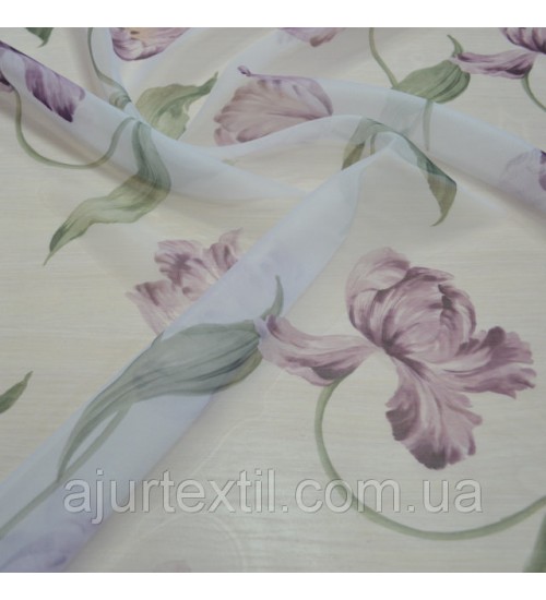 Тюль вуаль "Переплетение цветов" 04