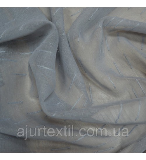 Тюль лен "Тайна" серый