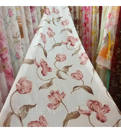 Тюль вуаль "Переплетение цветов"