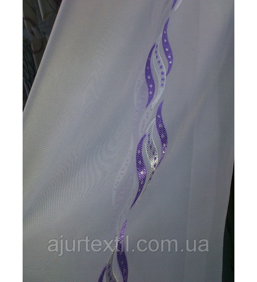 Тюль вуаль "Змейка" фиолетовый