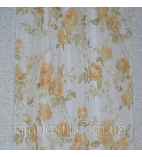 Тюль вуаль "Колинсия" желтая