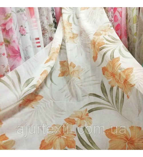 Тюль вуаль "Ирис" абрикос