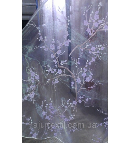 Тюль органза деворе "Альби" фиолет
