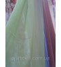 Тюль вуаль зелено- белая