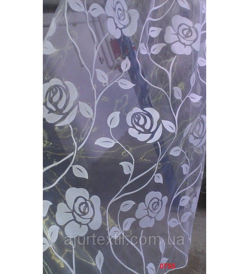 Органза флок "Розочки"