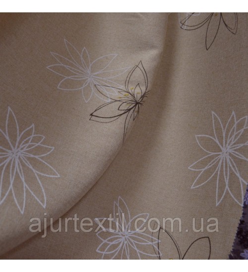 Штора лен на блекаут "Стиль" светлая горчичка