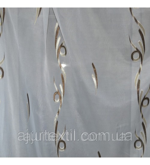 Тюль вуаль вышивка  "Аризона" жаккард 