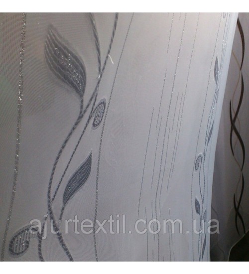 Тюль  вуаль "Белые жалюзи"