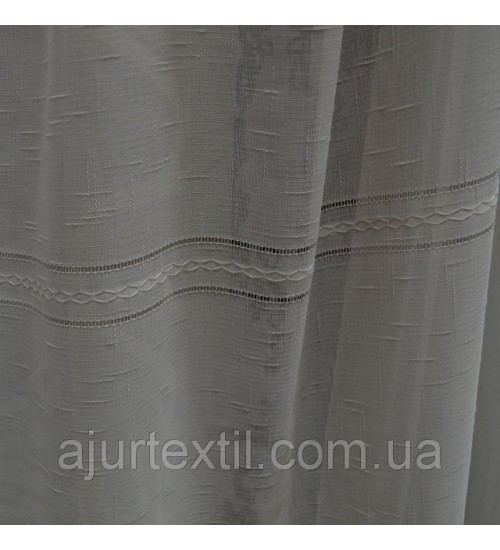 Тюль лен "Босфор" серый