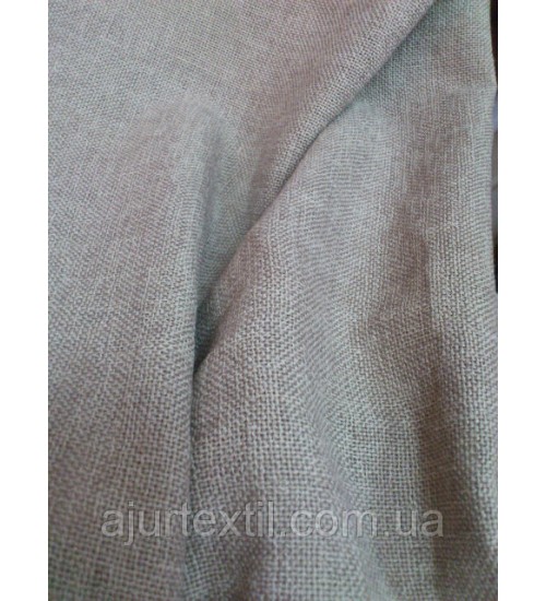 Штора лен "Однотонный бежево-серый"