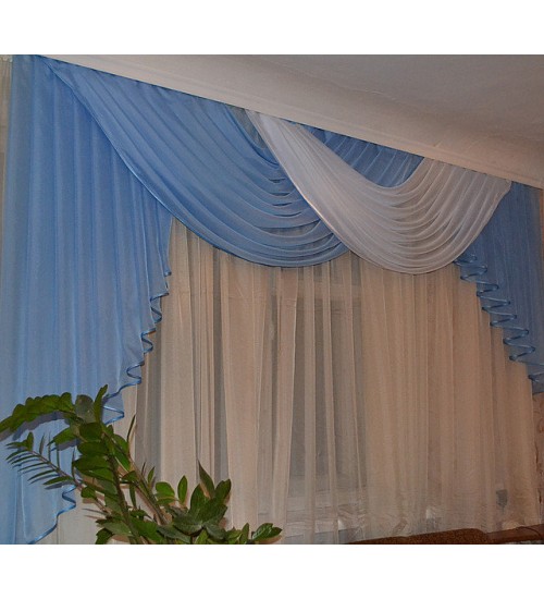 Ламбрекен для спальни, гостиной №10