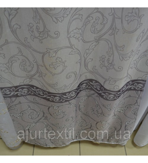 Тюль французский кристалон "Нежный вензель" фиолет