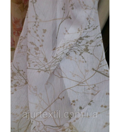 Тюль французский кристалон "Бесконечность" оливочка