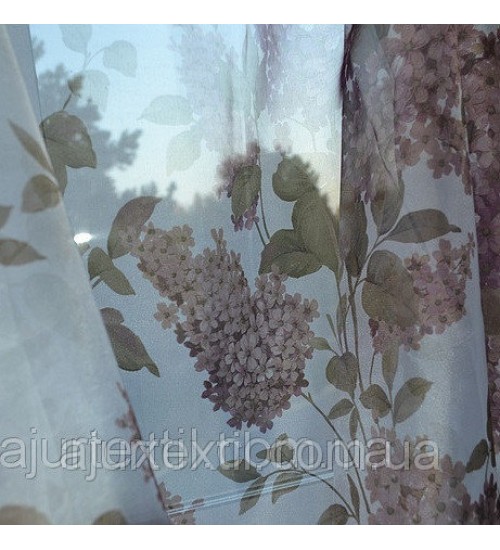 Тюль печать " Сирень"