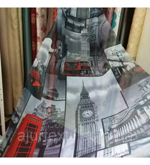 Тюль вуаль "Лондон" Темно серый