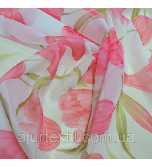 Тюль печать "Тюльпан" 