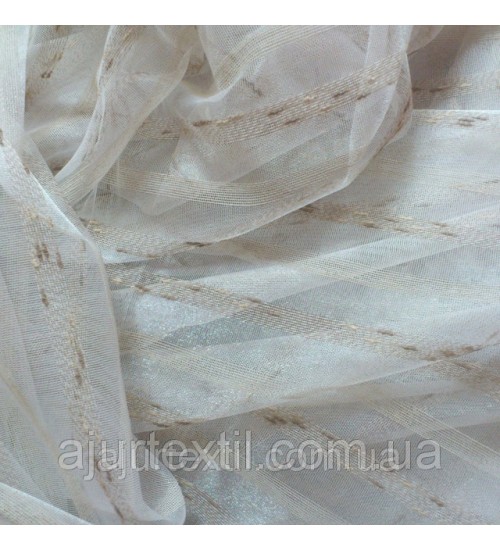 Тюль лен с органзой "Мерида" 