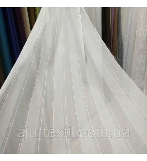Тюль лен молочная "Кариния" 